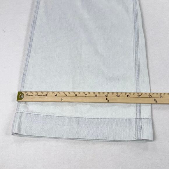 Zara Women's High Rise Loose Wide Leg Jean Size 12 Light Blue Wash Trouser - Picture 16 of 16